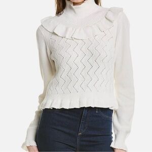 French Connection Kamilla Mozart Ruffle Neck Sweater